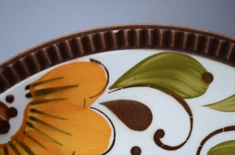 1960～70年代 ベルギー製 ヴィンテージ BOCH PARADISO 22.5cm プレート ボッホ パラディソ お皿 磁器 陶器 アンティーク 食器 ヨーロッパ_251029