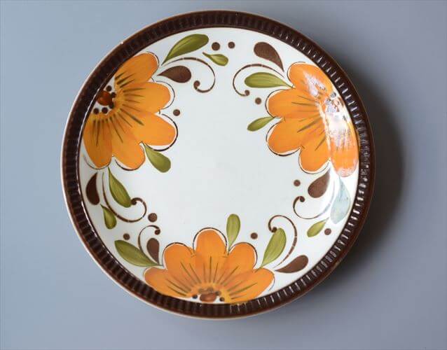 1960～70年代 ベルギー製 ヴィンテージ BOCH PARADISO 22.5cm プレート ボッホ パラディソ お皿 磁器 陶器 アンティーク 食器 ヨーロッパ_251029