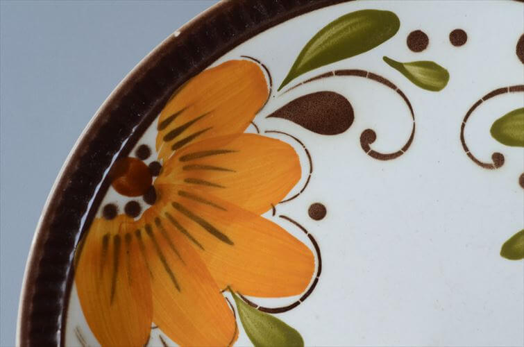 1960～70年代 ベルギー製 ヴィンテージ BOCH PARADISO 22.5cm プレート ボッホ パラディソ お皿 磁器 陶器 アンティーク 食器 ヨーロッパ_251029