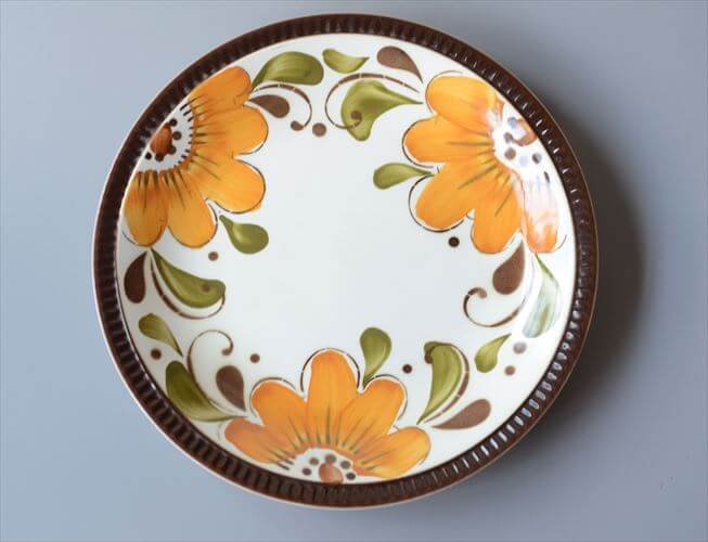 1960～70年代 ベルギー製 ヴィンテージ BOCH PARADISO 22.5cm プレート ボッホ パラディソ お皿 磁器 陶器 アンティーク 食器 ヨーロッパ_251029