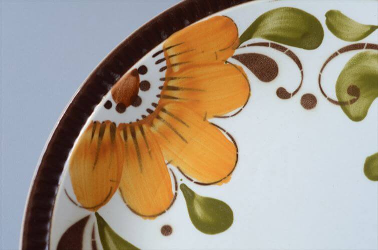 1960～70年代 ベルギー製 ヴィンテージ BOCH PARADISO 22.5cm プレート ボッホ パラディソ お皿 磁器 陶器 アンティーク 食器 ヨーロッパ_251029