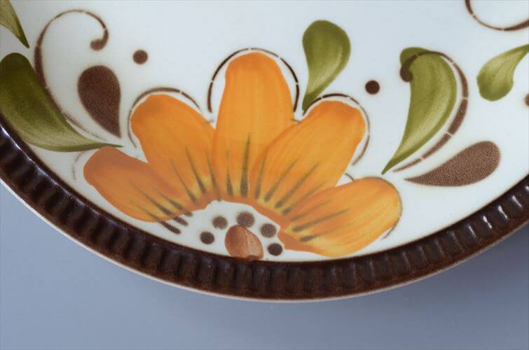 1960～70年代 ベルギー製 ヴィンテージ BOCH PARADISO 22.5cm プレート ボッホ パラディソ お皿 磁器 陶器 アンティーク 食器 ヨーロッパ_251029