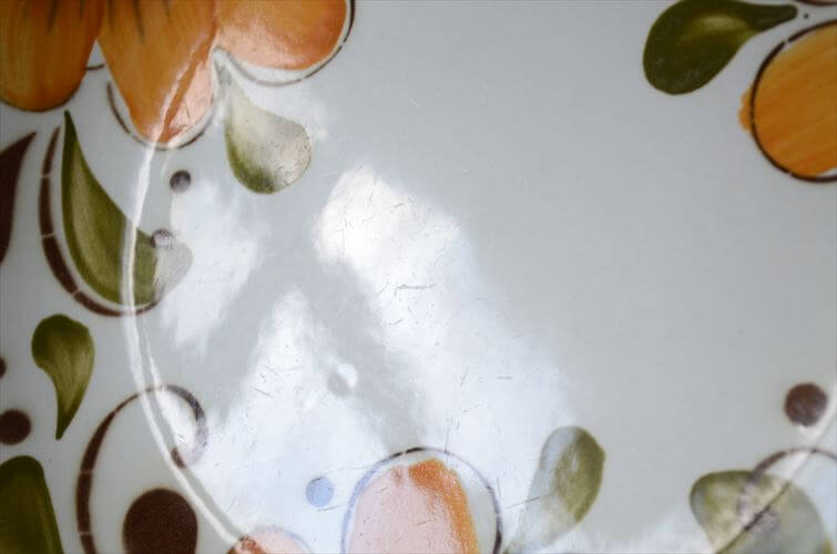 1960～70年代 ベルギー製 ヴィンテージ BOCH PARADISO 22.5cm プレート ボッホ パラディソ お皿 磁器 陶器 アンティーク 食器 ヨーロッパ_251029