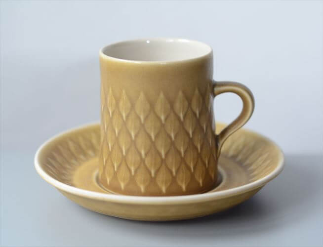 美品 デンマーク製 クイストゴー レリーフ カップ&ソーサー relief B&G Bing & Grondahl J.H.Quistgaard 北欧ヴィンテージ アンティーク_251031