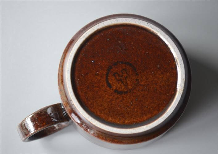 デンマーク製 KNABSTRUP ガラスと陶器のカップ ナブストラップ 北欧 食器 ヴィンテージ アンティーク_251106