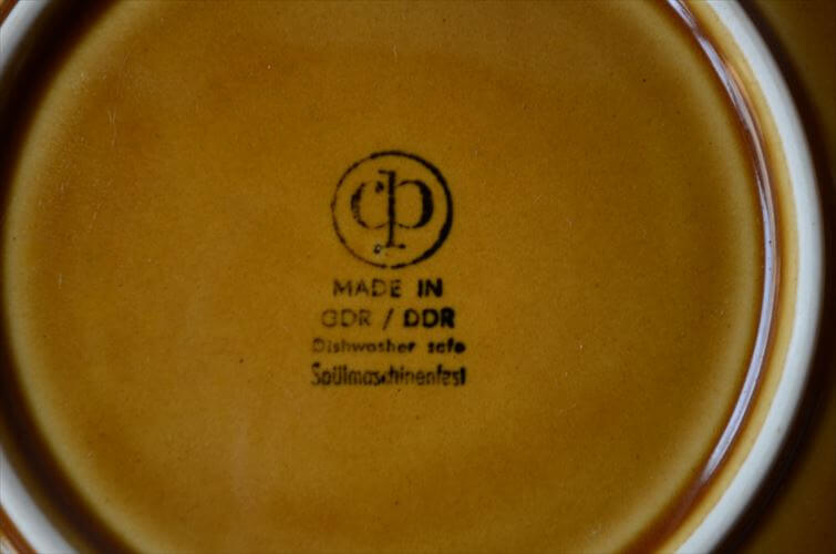 訳あり 東ドイツ製 Colditz Porzellan スープボウル&ソーサー GDR コルディッツ 食器 陶器 ヴィンテージ アンティーク_251120