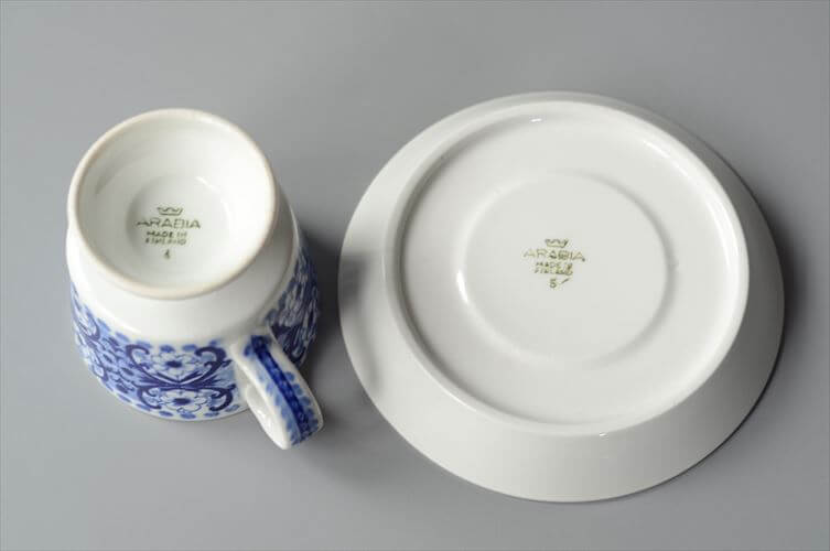 ARABIA アラビア ALI デミタスカップ＆ソーサー アリ コーヒー 北欧食器 フィンランド 陶器 ヴィンテージ アンティーク_251126