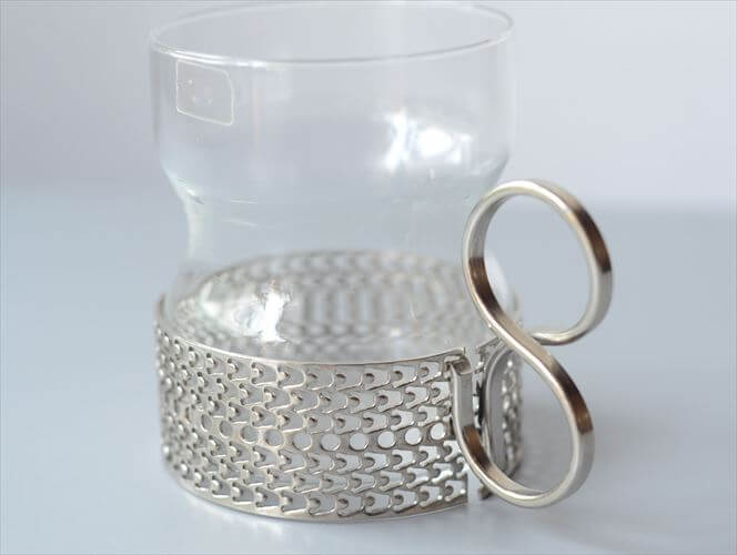 iittala イッタラ Tsaikka ツァイッカ グラスカップ クリア×シルバー ホルダー ガラス 北欧 ヴィンテージ_251128