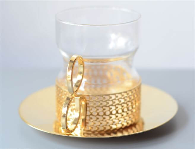 iittala イッタラ Tsaikka ツァイッカ 24Karaatti グラスカップ&ソーサー クリア×ゴールドホルダー ガラス 北欧 ヴィンテージ_251128