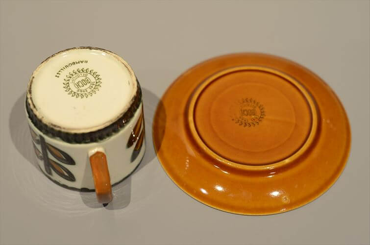 1960年～70代頃 ベルギー製 BOCH ボッホ Rambouilllet カップ&ソーサー ランブイエ 磁器 陶器 アンティーク 食器 ヨーロッパ ヴィンテージ_2512226