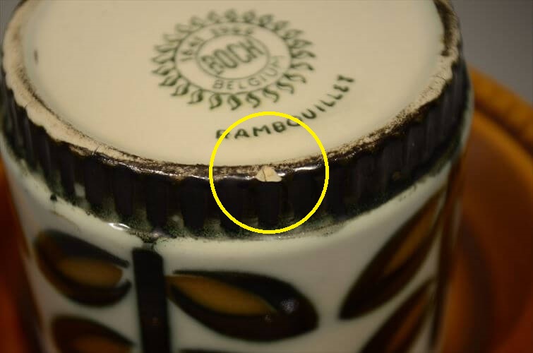 1960年～70代頃 ベルギー製 BOCH ボッホ Rambouilllet カップ&ソーサー ランブイエ 磁器 陶器 アンティーク 食器 ヨーロッパ ヴィンテージ_2512226