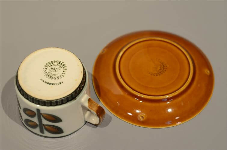 1960年～70代頃 ベルギー製 BOCH ボッホ Rambouilllet カップ&ソーサー ランブイエ 磁器 陶器 アンティーク 食器 ヨーロッパ ヴィンテージ_2512226