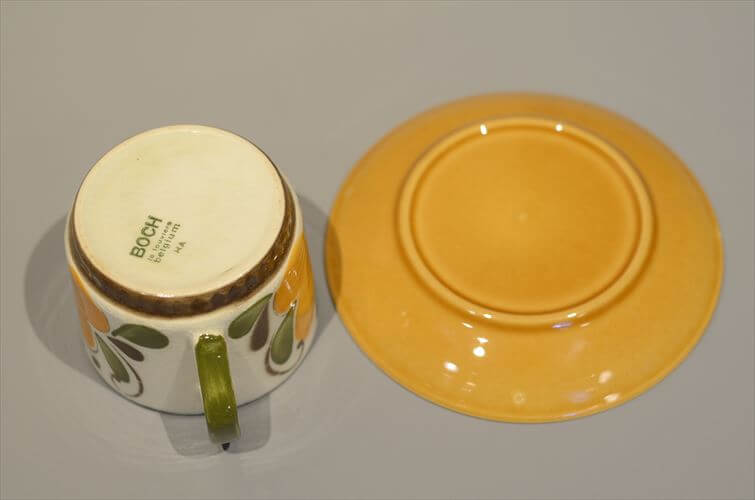 1960～70年代頃 ベルギー製 BOCH ボッホ PARADISO カップ&ソーサー パラディソ 磁器 陶器 アンティーク ヴィンテージ 食器_251226