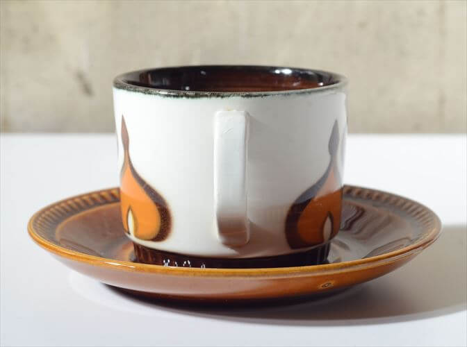 1960年～70代頃 ベルギー製 BOCH ボッホ レアシリーズ Mosquee カップ&ソーサー ヴィンテージ 磁器 陶器 食器 アンティーク_260107