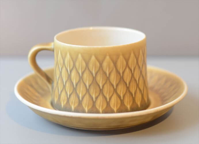 デンマーク製 クイストゴー レリーフ カップ&ソーサー relief B&G Bing & Grondahl J.H.Quistgaard 北欧ヴィンテージ アンティーク_260113