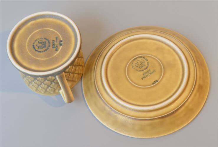 デンマーク製 クイストゴー レリーフ カップ&ソーサー relief B&G Bing & Grondahl J.H.Quistgaard 北欧ヴィンテージ アンティーク_260113
