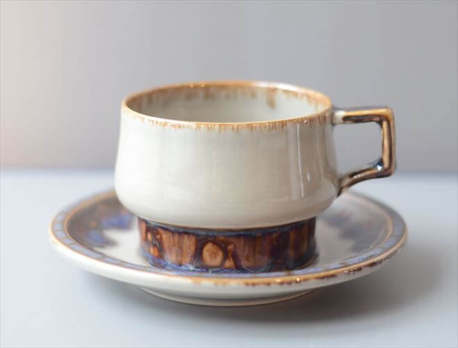 美品 デンマーク製 クイストゴー MEXICO ティーカップ＆ソーサー メキシコ B&G Bing & Grondahl J.H.Quistgaard 北欧ヴィンテージ アンティーク_260115