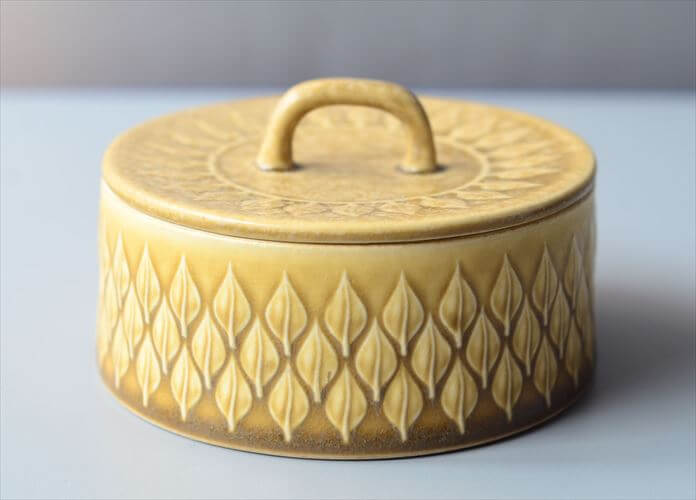 デンマーク製 クイストゴー レリーフ ジャムポット シュガーポット Nissen relief J.H.Quistgaard 北欧 アンティーク ヴィンテージ_260120