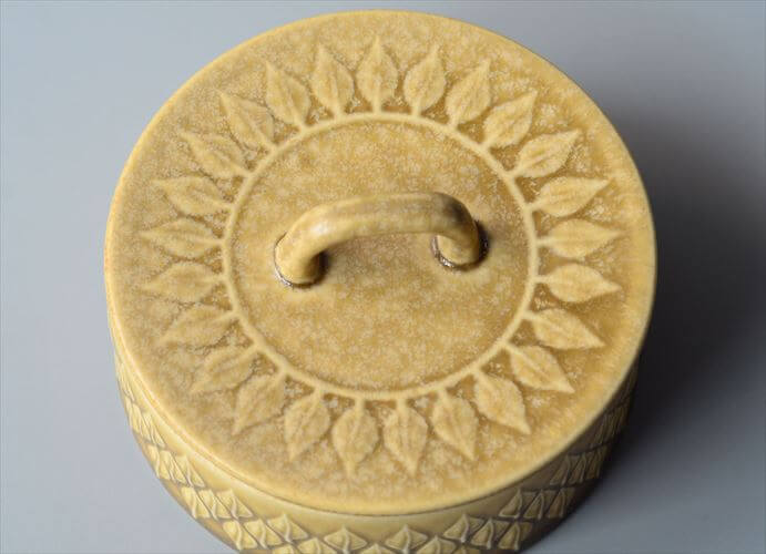 デンマーク製 クイストゴー レリーフ ジャムポット シュガーポット Nissen relief J.H.Quistgaard 北欧 アンティーク ヴィンテージ_260120
