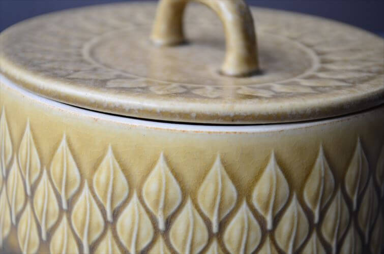 デンマーク製 クイストゴー レリーフ ジャムポット シュガーポット Nissen relief J.H.Quistgaard 北欧 アンティーク ヴィンテージ_260120