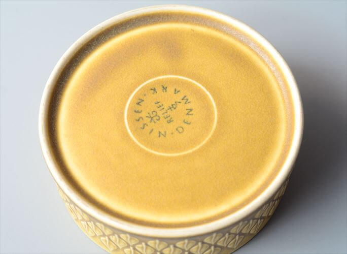 デンマーク製 クイストゴー レリーフ ジャムポット シュガーポット Nissen relief J.H.Quistgaard 北欧 アンティーク ヴィンテージ_260120