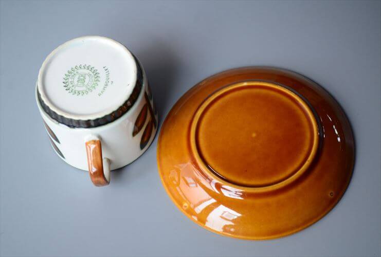 1960～70代頃 ベルギー製 BOCH ボッホ Rambouilllet カップ&ソーサー ランブイエ 磁器 陶器 アンティーク 食器 ヨーロッパ ヴィンテージ_260129