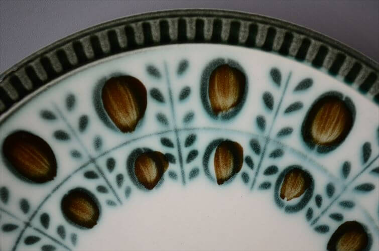 1960～70年代 ベルギー製 ヴィンテージ BOCH NOIX 19cm プレート ボッホ ノア お皿 磁器 陶器 アンティーク 食器 ヨーロッパ_260130