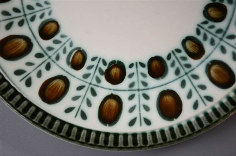 1960～70年代 ベルギー製 ヴィンテージ BOCH NOIX 19cm プレート ボッホ ノア お皿 磁器 陶器 アンティーク 食器 ヨーロッパ_260130