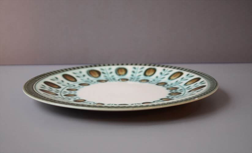 1960～70年代 ベルギー製 ヴィンテージ BOCH NOIX 19cm プレート ボッホ ノア お皿 磁器 陶器 アンティーク 食器 ヨーロッパ_260130