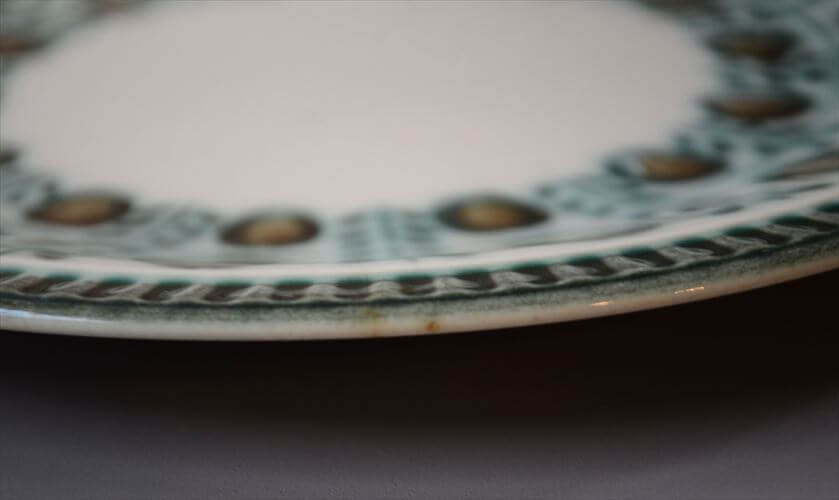 1960～70年代 ベルギー製 ヴィンテージ BOCH NOIX 19cm プレート ボッホ ノア お皿 磁器 陶器 アンティーク 食器 ヨーロッパ_260130