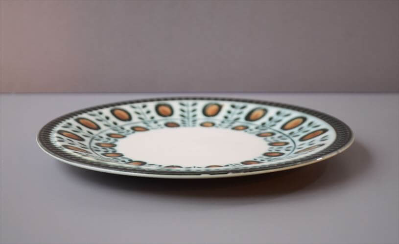 1960～70年代 ベルギー製 ヴィンテージ BOCH NOIX 19cm プレート ボッホ ノア お皿 磁器 陶器 アンティーク 食器 ヨーロッパ_260130