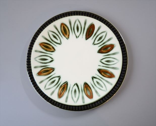 1960～70年代 ベルギー製 ヴィンテージ BOCH Delta Ellipse 19cm プレート ボッホ お皿 磁器 陶器 アンティーク 食器 ヨーロッパ_260130