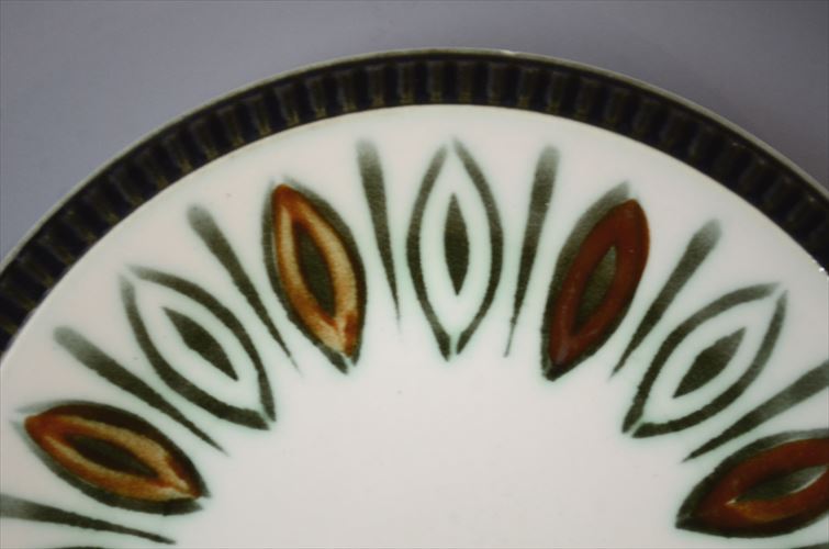 1960～70年代 ベルギー製 ヴィンテージ BOCH Delta Ellipse 19cm プレート ボッホ お皿 磁器 陶器 アンティーク 食器 ヨーロッパ_260130