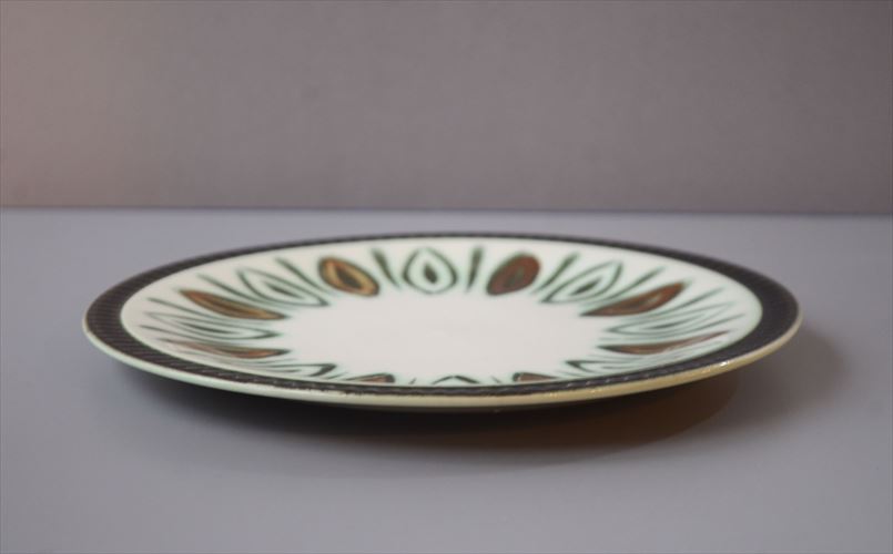 1960～70年代 ベルギー製 ヴィンテージ BOCH Delta Ellipse 19cm プレート ボッホ お皿 磁器 陶器 アンティーク 食器 ヨーロッパ_260130