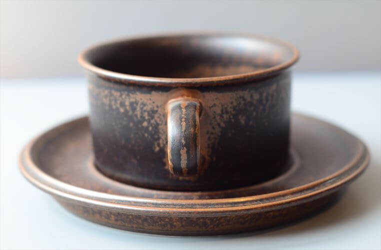 ARABIA アラビア ルスカ ティーカップ＆ソーサー Ruska 北欧食器 フィンランド 陶器 北欧 ヴィンテージ アンティーク_260203