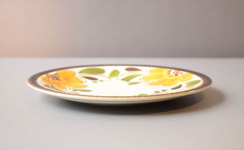 1960～70年代 ベルギー製 ヴィンテージ BOCH PARADISO 19cm プレート ボッホ パラディソ お皿 磁器 陶器 アンティーク 食器 ヨーロッパ_260205