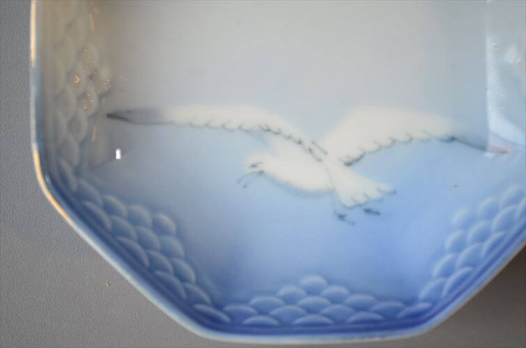 デンマーク製 BingGrondahl シーガル 八角形 小皿 豆皿 small Dish ビングオーグレンダール ヴィンテージ アンティーク_260212