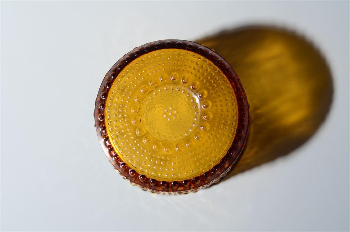 フィンランド製 Riihimaen Lasi Grapponia ミニボウル 9cm ブラウン ポット リーヒマエンラシ Nanny still グラッポニア 北欧