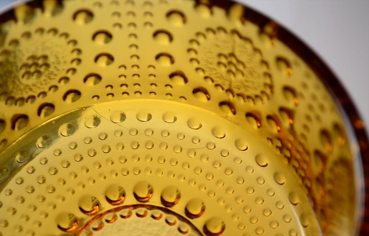 フィンランド製 Riihimaen Lasi Grapponia ミニボウル 9cm ブラウン ポット リーヒマエンラシ Nanny still グラッポニア 北欧