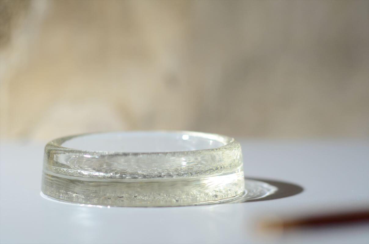 フィンランド製 Iittala Visa アッシュトレー 10cm イッタラ ヴィサ Timo Sarpaneva ガラス皿 トレイ 北欧 ヴィンテージ