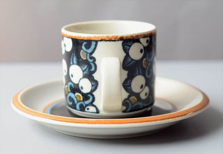 ARABIA アラビア Taika カップ&ソーサー 6cm高 タイカ 北欧食器 フィンランド ヴィンテージ アンティーク_250218