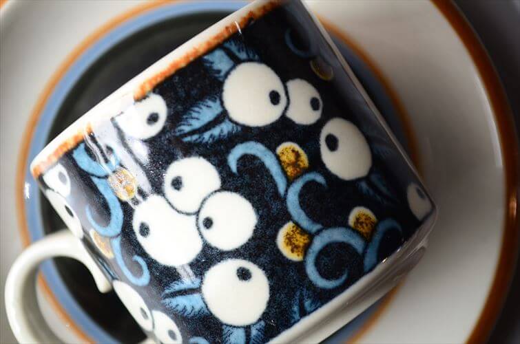 ARABIA アラビア Taika カップ&ソーサー 6cm高 タイカ 北欧食器 フィンランド ヴィンテージ アンティーク_250218