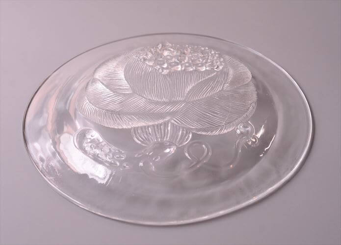 フィンランド製 Nuutajarvi ARABIA Pioni 21cm ガラスプレート ヌータヤルヴィ アラビア ピオニ Oiva Toikka オイヴァトイッカ ヴィンテージ_260304