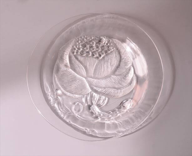 フィンランド製 Nuutajarvi ARABIA Pioni 21cm ガラスプレート ヌータヤルヴィ アラビア ピオニ Oiva Toikka オイヴァトイッカ ヴィンテージ_260304