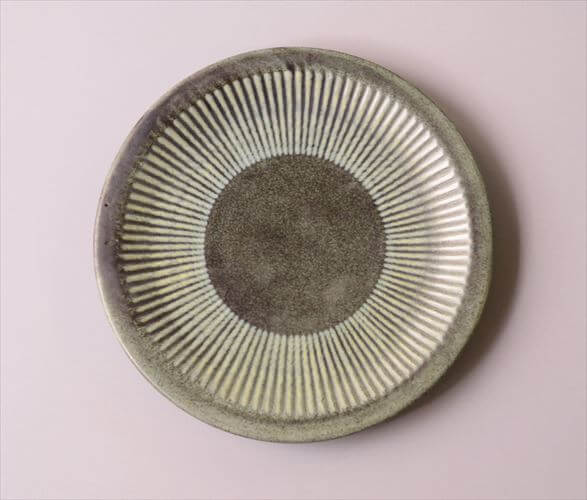 デンマーク製 LOVEMOSE 17cm プレート お皿 ロウエモーズ Grasten 北欧 陶器 アンティーク ヴィンテージ_260304