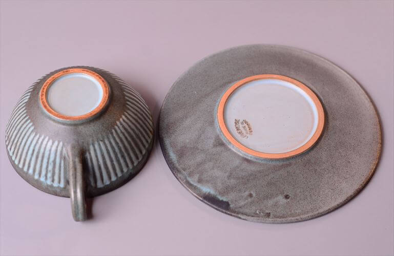 デンマーク製 LOVEMOSE カップ&ソーサー ロウエモーズ Grasten 北欧 陶器 アンティーク ヴィンテージ_260304