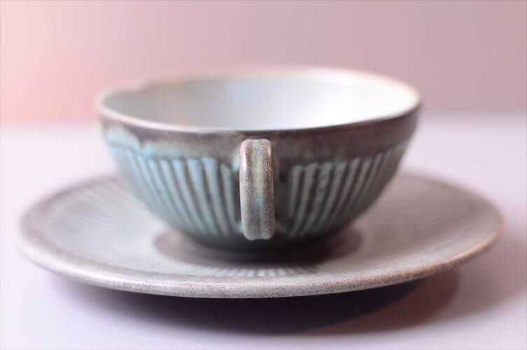 デンマーク製 LOVEMOSE カップ&ソーサー ロウエモーズ Grasten 北欧 陶器 アンティーク ヴィンテージ_260304