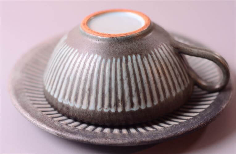 デンマーク製 LOVEMOSE カップ&ソーサー ロウエモーズ Grasten 北欧 陶器 アンティーク ヴィンテージ_260304