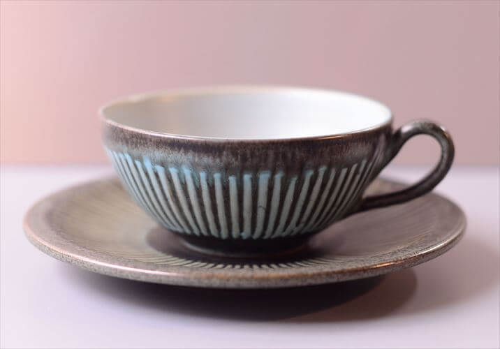 デンマーク製 LOVEMOSE カップ&ソーサー ロウエモーズ Grasten 北欧 陶器 アンティーク ヴィンテージ_260304