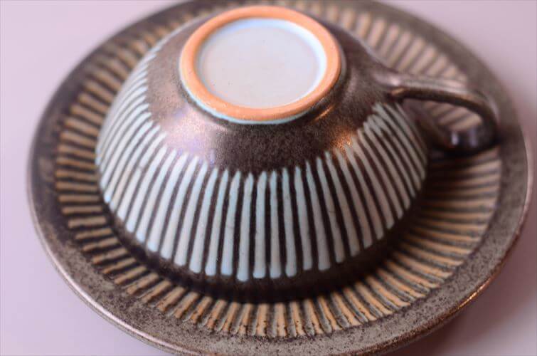 デンマーク製 LOVEMOSE カップ&ソーサー ロウエモーズ Grasten 北欧 陶器 アンティーク ヴィンテージ_260304